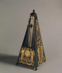 Pyramidal metronome, 1815 (painted iron &amp; gilt bronze)